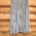 Mac Duggal 5434 Short Sleeve Beaded A-line Tea Length Dress Photo 13