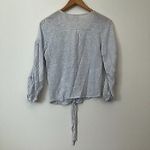 Daytrip BUCKLE Button Down Shirt White Blue LINEN Poly Cotton Blend Stripe Small Photo 7