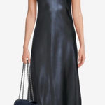 All Saints Amos Asymmetric Satin Slip Dress Photo 0