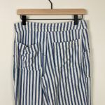 American Eagle  Striped Pants Cotton Coastal Women’s Size 6 Blue White Beach Photo 8