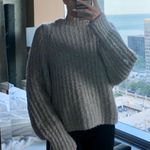 Club Monaco Beige Taupe Oversized Crewneck Sweater  Photo 1