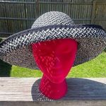 Vintage Woven Hat Black & White Photo 0