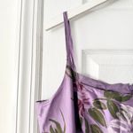 Mercer & Madison Vintage Purple Silk Jacquard Hand Painted Body Con Sheath Dress Size 12 Photo 3