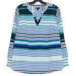 Talbots Multicolor Striped Blouse Photo 0