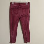 Free People  Burgundy Back Zipper Skinny Jeans Size 28 Grunge Goth Photo 1