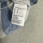 American Eagle  tube top womens medium blue white striped ruffle stretch costal‎ Photo 3