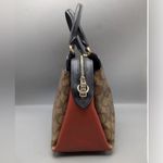 Coach  Colorblock Coated Canvas & Leather Lillie Carryall Authentic Photo 2