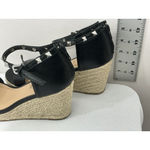 Spirit Womans  Romy Size 8 M Black Strappy Studs Open Toe Espadrille Sandals Photo 3