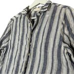 CP Shades  Linen Striped Button Up Tunic Shirt Small Photo 2