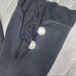 Vertigo Paris Vintage  ruffle button front cardigan sweater black button detail m Photo 7