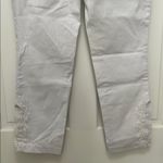 Tribal Pull On Crispy White Skinny Cut Pants w/ Crochet Ankles Photo 10