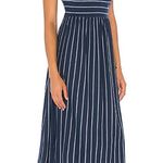 BCBGMAXAZRIA Twist Back Midi Stripe Dress Photo 1