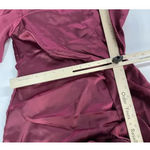 Harlyn Dress Womens‎ XS Burgundy Satin Maxi Side Slit Evening Gown Formal Red Photo 6