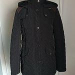 Laundry by Design Quilted Mid-Length Faux Fur Detachable Hood Zip Snap Up Jacket Photo 0