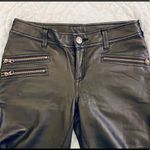 Free People SOLD!!!! Black Faux Leather Skinny Zipper Pants Photo 8