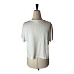 LNA Shirt Women Small White Cropped French Terry Short Sleeve Tee Athleisure Photo 1