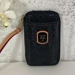 Guess 🆕  Black Logo Zip Around Wallet with Front Pocket Photo 1