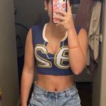 Brandy Melville High Waisted Molly Denim Blue Women's Shorts Photo 4