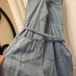 Anthropologie Paige Celia Braided Detail Denim Crop Jumpsuit in Santa Monica NWT Photo 6