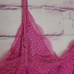 Victoria's Secret  HOT PINK POLKA DOT LACE TRIM SATIN SLIP INTIMATES SLEEP LARGE Photo 6