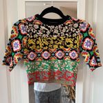 Alice + Olivia  Top and Skirt Set Size XS Color Black Red Yellow Photo 0