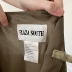 Vintage 90’s Olive Green Paisley Printed Silky Maxi Dress Size 10 Photo 5