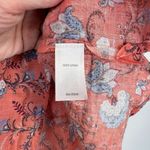 J. Jill Love Linen Tank Top Womens Medium Peach Floral Print Pockets Resort Wear Orange Photo 9