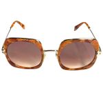 Marc Jacobs  $255 Womens Sunglasses Brown Marble Metal Square Frame Retro Photo 1