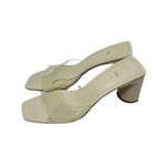 ZARA  Wide Heeled Clear Vinyl Acrylic Heels Sandals Size‎ 40 US 9 Photo 4