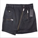 Hudson Jeans HUDSON High Rise Moto Denim Mini Skirt Photo 4