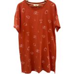 Umgee  French Terry Round Neck MVP Football T-Shirt Dress Orange Size Large Photo 1