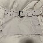 Princess Polly  Iconic Cargo Mini Skirt White Photo 2