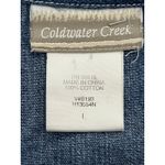 Coldwater Creek VTG Denim Blouse Large Minimalist Prairie Western Cowgirl Photo 4