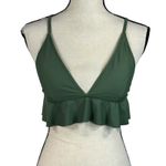 Cupshe Medium Triangle Bikini Swim Top Criss-Cross Adjustable Straps Padded Cups Photo 0