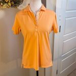 Peter Millar Women's E4 Wicking 50 + UPF Short Sleeve Polo Shirt ~Orange Sz M Photo 0