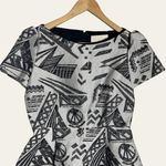 Vintage Genny Geometric Jacquard Print Sheath Mini Dress Size 6 Photo 4