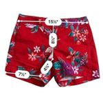 Old Navy  every day red flowers print shorts size 6 Photo 1