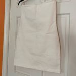 ZARA New with tag  White Denim Bodycon Bandeau Mini Dress Photo 2