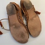 Matisse x Ascot Friday Boheme Moccasin Fringe Cut Out Brown Suede Sandals Tan 7 Photo 4