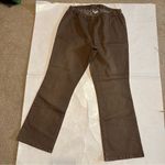 Diane Gilman Brown Casual Pants  VTG Elastic Waist Bootcut Flare XL Photo 0