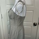 Wilfred Aritzia  Fable Sweetheart Bustier Ruffled Neckline Mini Dress Gray Size 4 Photo 3