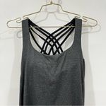 Lululemon  Wild Tank Size 8 Heathered Black Strappy Back Sports Bra Photo 7