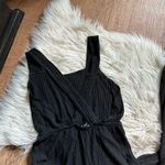 Reformation  Adrian Ribbed Jumpsuit In Black Photo 5