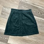 Uniqlo Sz 0 Dark Green Short Corduroy Skirt Snaps Down Front Too Cute! Photo 4