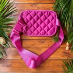 Juicy Couture  Quilted Crossbody Belt Bag Waist Fanny Pack – Hot Pink Photo 1