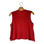 ALC Frank ALC Tank Top Women XS Red Linen Sleeveless Crew Neck Cropped Swing Luxury Photo 1