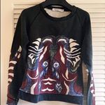 Altuzarra Authentic $895 Abstract Dark Grey and Maroon Sweatshirt Photo 0