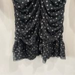 ZARA NWT  Swiss Dot Mesh Tulle Ruched Mini Dress Size M Sheer Party Going Out Photo 5