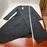 Akris  Zip Front Asymmetric Midi‎ Dress Neoprene Womens Size US 10 Black Goth NEW Photo 8