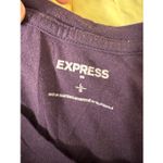 EXPRESS  “No Skinny Dipping Alone” Graphic Muscle Tank Top Purple Size L NWT Photo 4